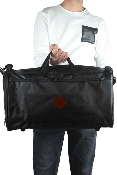 Bagorama LARGE Unisex Kumaş 52 Cm Seyahat Spor Çanta El ve Omuz Valizi - 11
