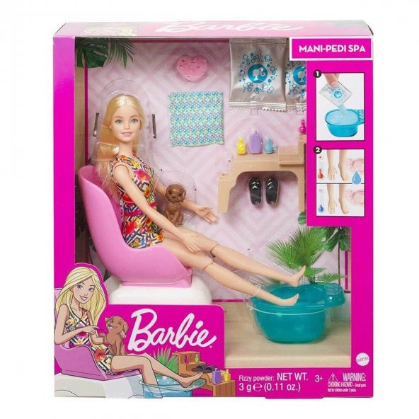 Barbie GHN07 Barbie® Sağlıklı Tırnak Bakımı Oyun Seti