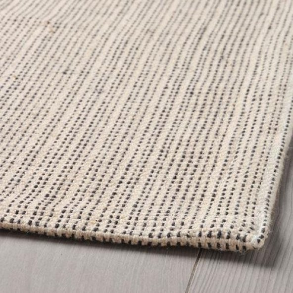 Natürel İnce Halı 120x180 cm %100 Pamuk MeridyenDukkan Kırık Beyaz 2 mm - 2