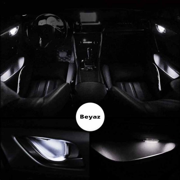 Kapı Kolu Aydınlatma Beyaz Araç İçi LED Kapı İçi LED Lamba Kapı Kolu Led Aydınlatma OTO Aksesuar - 2