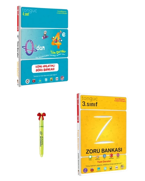 Tonguç 0'dan 4'e Hazırlık kitabı ve 3.Sınıf Zoru Bankası