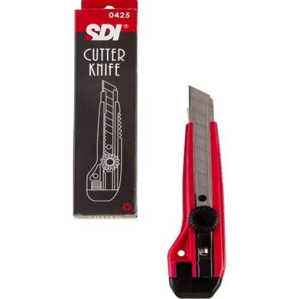 Sdi Maket Bıçağı Geniş Sıkıştırmalı Metal Ağızlı 2 Yedekli Maket Bıçağı (Karışık Renk 1 Adet) - 2