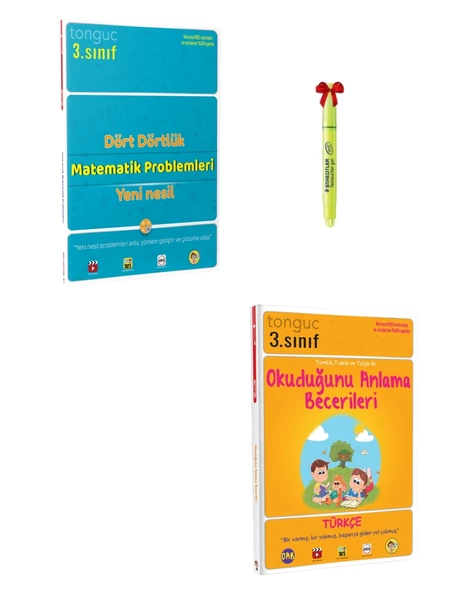 Tonguç 3.Sınıf Dört dörtlük Matematik Problemleri ve Okuduğunu Anlama