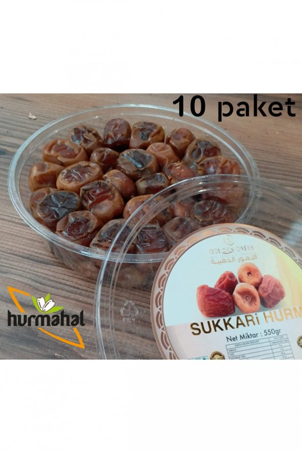 Medine Sukkari Taze - Yaş Hurma - 550 Gr. 10 Paket - 2