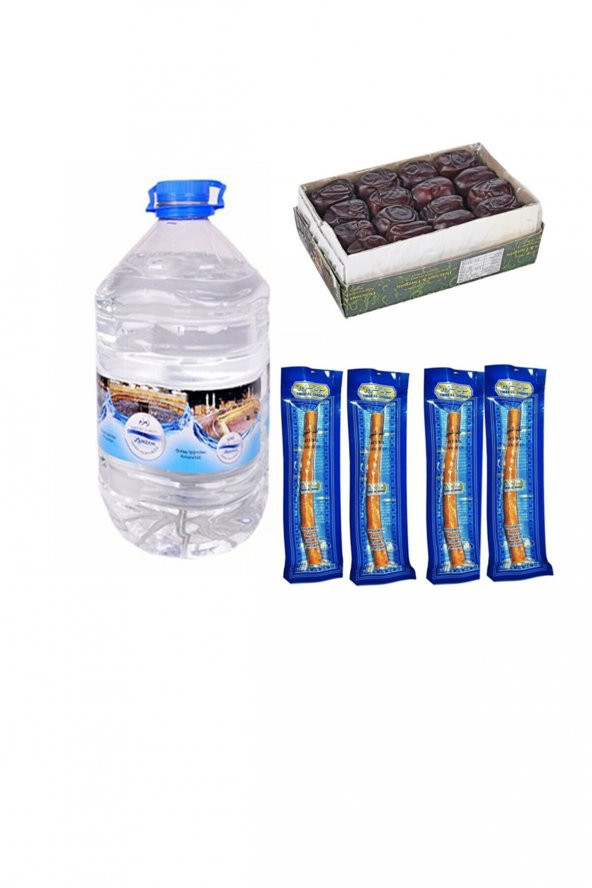 5 lt Zemzem Suyu + 4 Adet Misvak + Taze Hurma 600 gr