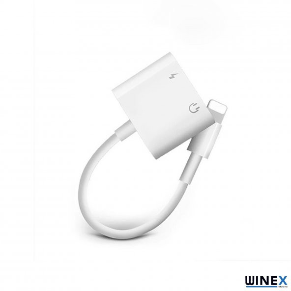 Winex 2in1 Lightning to 3.5mm+Lightning Şarj Adaptör Dönüştürücü - 4