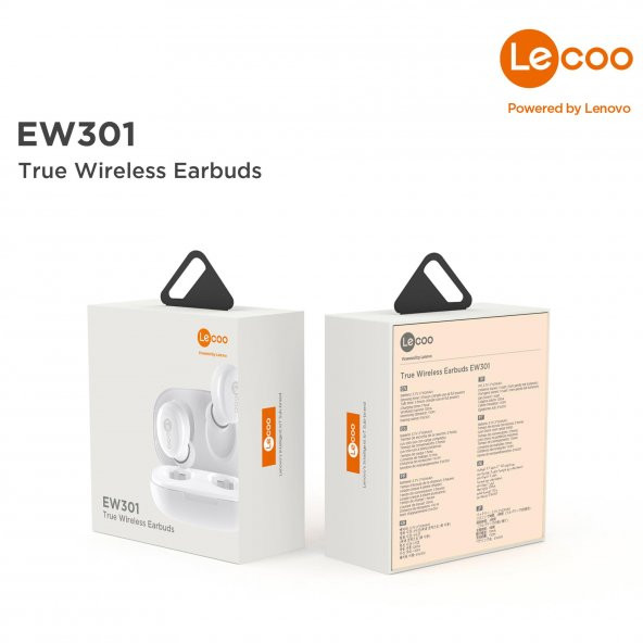 Lenovo Lecoo EW301 Bluetooth 5.0 Kablosuz Kulak İçi Kulaklık Beyaz - 7