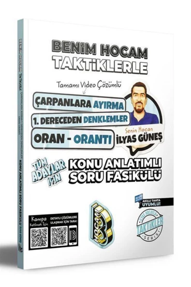 Tüm Adaylar İçin Taktiklerle Çarpanlara Ayırma - Denklemler - Oran Orantı Konu Anlatımlı Soru Fasikülü Benim Hocam Yayın