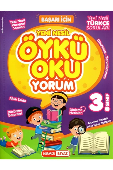 Kırmızı Beyaz 3. Sınıf Yeni Nesil Öykü Oku yorum Türkçe Paragraf Kitabı