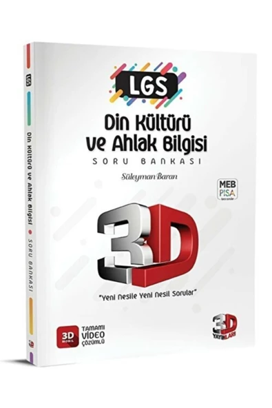 3D Yayınları LGS Din Kültürü ve Ahlak Bilgisi Soru Bankası