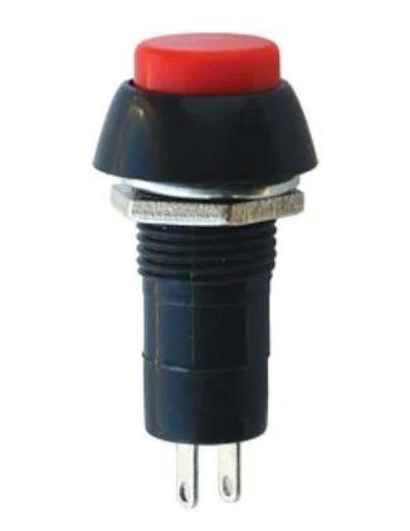 IC-186 Buton Kalmasız Kırmızı 12mm