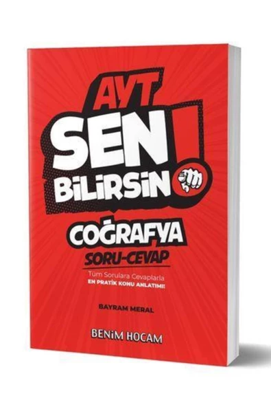 Ayt Coğrafya Sen Bilirsin Soru Cevap Kitabı