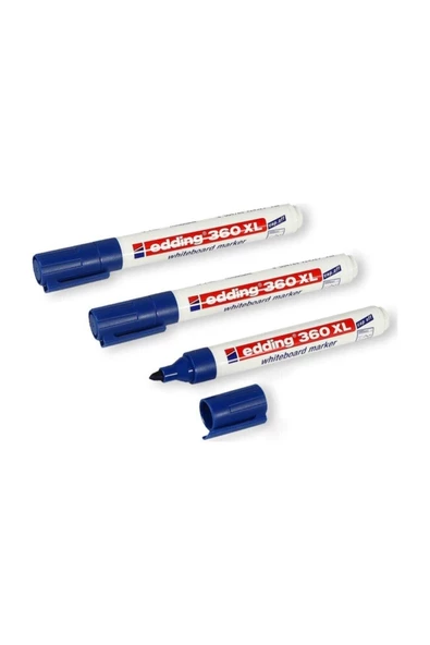 ORİJİNAL Edding Mavi Xl Beyaz Yazı Tahtası Kalemi 10'lu Paket 360 - 4