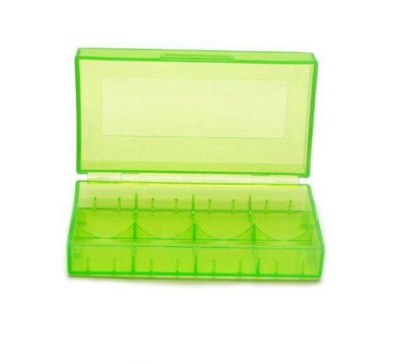 Plastik Pil Taşıma Kutusu Yeşil 18650 - 2
