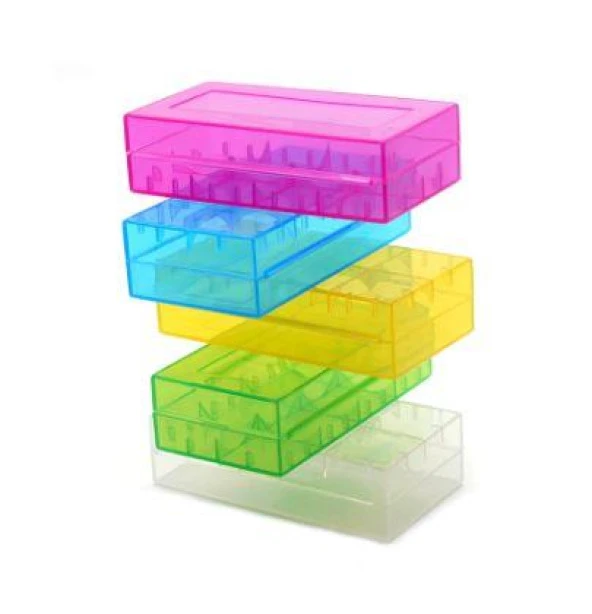 Plastik Pil Taşıma Kutusu Pembe 18650