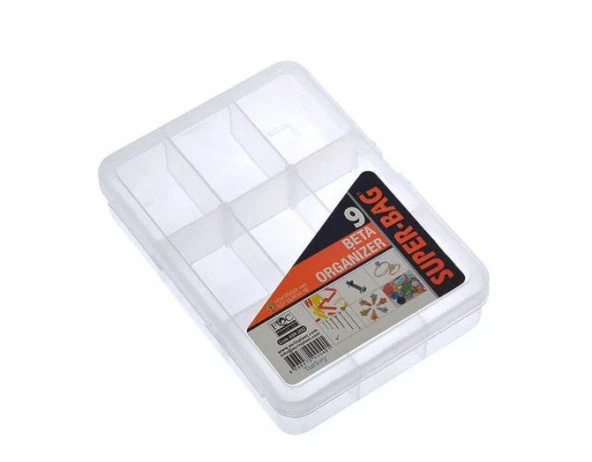 Malzeme Kutusu 9 Bölmeli Organizer Hobi Kutusu ürün görseli