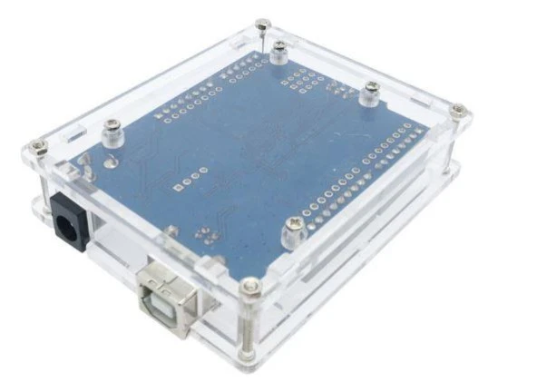 Arduino Uno R3 şeffaf muhafaza akrilik kutu - Resim 4