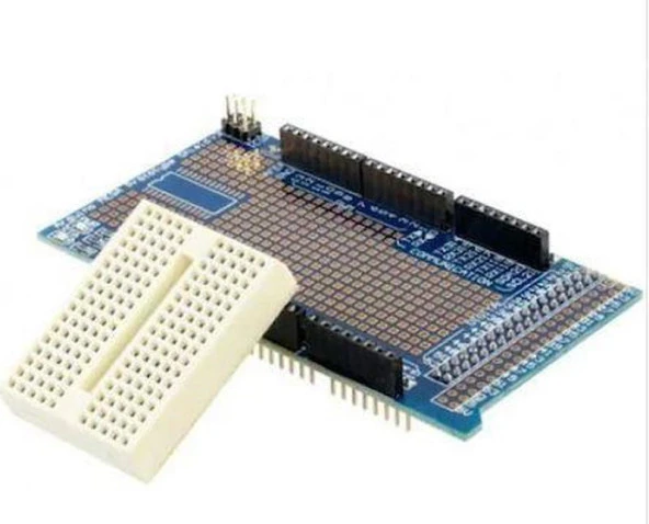 Arduino Mega 2560 R3 Proto Shield + Breadboard ürün görseli