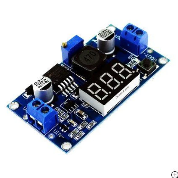 Voltmetreli  LM2596 ayarlı modül ayarlanabilir 3A güç kaynağı ürün görseli