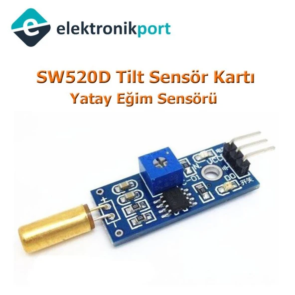 SW520D Tilt Sensör Kartı 3 Pin (Eğim Sensörü - Yatay) ürün görseli