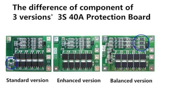 3S 40A 12.6V BMS Koruma Kartı Lityum Batarya 18650 26650 Li-ion Lipo Protection Module - Resim 3