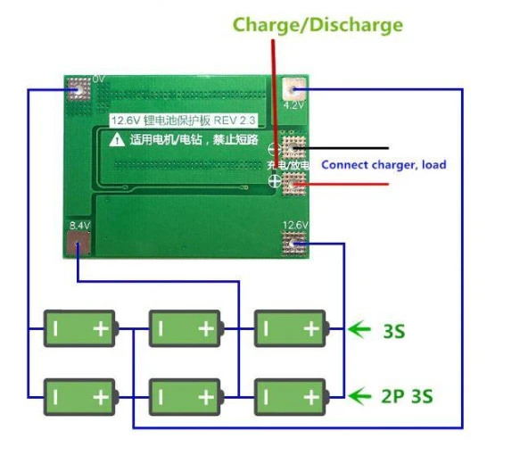 3S 40A 12.6V BMS Koruma Kartı Lityum Batarya 18650 26650 Li-ion Lipo Protection Module - Resim 4