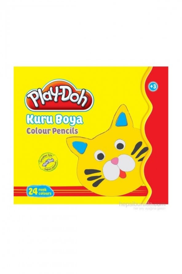 Play-Doh 24 Renk Kuru Boya Teneke Kutu /