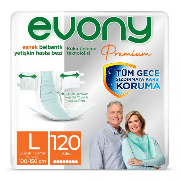 Evony Premium Yetişkin Bezi Large 120 Adet