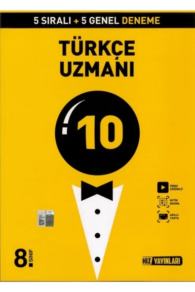 Hız Yayınları 8. Sınıf LGS Türkçe Uzmanı 10 Deneme