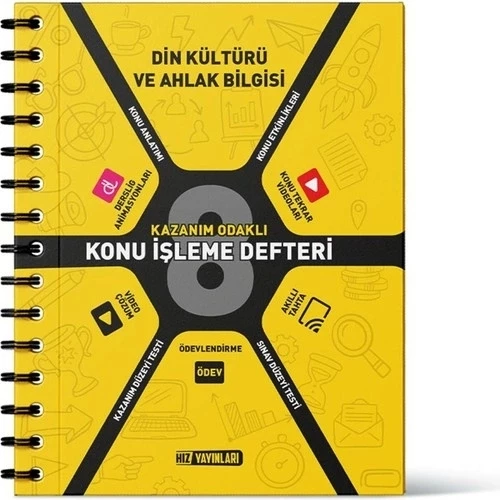 Hız Yayınları 8. Sınıf Din Kültürü ve Ahlak Bilgisi Konu İşleme Defteri
