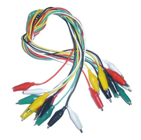 Krokodil Test Kablosu 45-50cm - 10 Adet (Timsah Ağız) - Resim 4