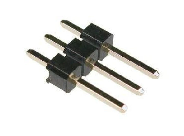 1x3 Header Erkek 10 Adet Siyah 2,54mm 180 Derece Black ürün görseli