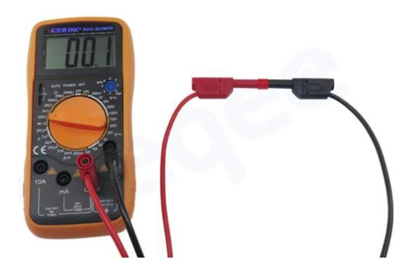 Test Kablosu Korumalı Tip Prop Uçlu 0,5 metre Siyah ürün görseli