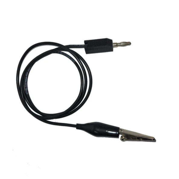 Test Kablosu 1 metre Siyah Dikdörtgen Banana Jak - Krokodil Uçlu ürün görseli