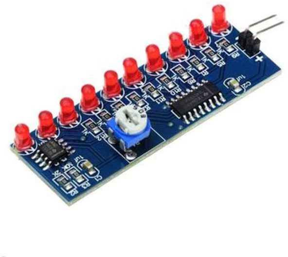 Yürüyen ışık DIY Kiti Demonte SMD NE555 + CD4017 (10 lu yürüyen ışık) - Resim 2