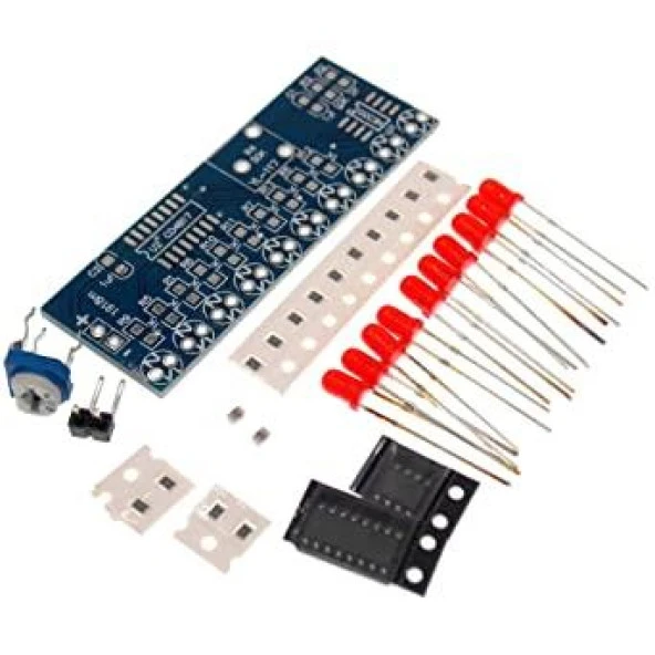 Yürüyen ışık DIY Kiti Demonte SMD NE555 + CD4017 (10 lu yürüyen ışık) - Resim 3