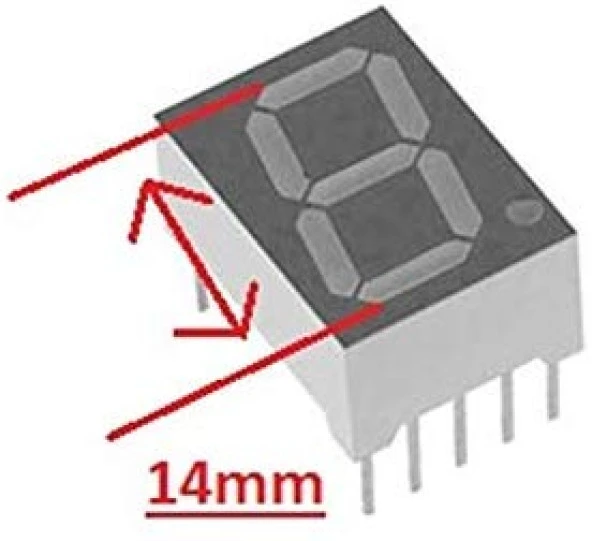 14mm Ortak Anot Display - Kırmızı - Resim 2