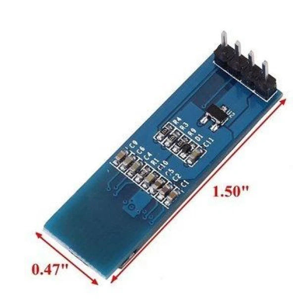 128x32 Oled Lcd Ekran 0.91 Inch SSD1306 (Arduino Uyumlu) Beyaz - Resim 2