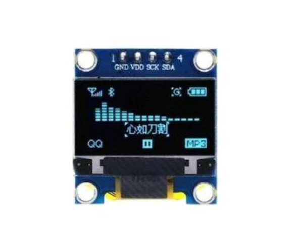 OLED Ekran Modülü 128x64 0.96 inch SSD1306  4-pin - Resim 2