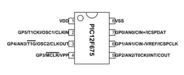 PIC12F675 I/P 8-Bit 20Mhz Mikrodenetleyici - Resim 2