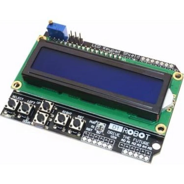 LCD Keypad Shield 1602 - 16x2 LCD Ekran ve Tuş Takımı ürün görseli