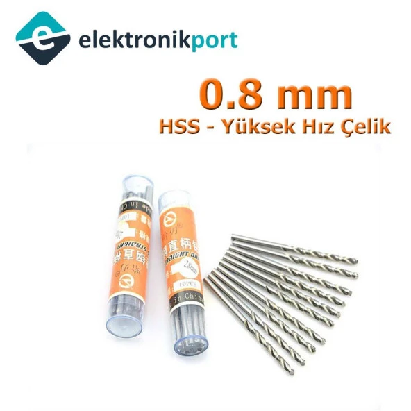 Matkap Ucu 0,8mm (HSS Yüksek Hız Çelik)