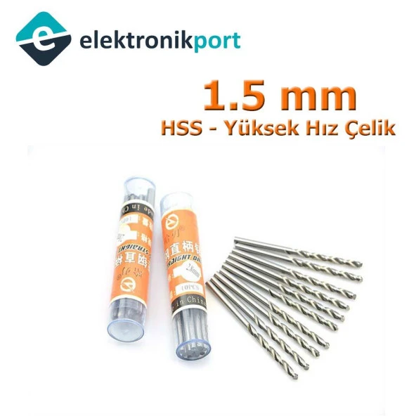 Matkap Ucu 1,5mm (HSS Yüksek Hız Çelik)