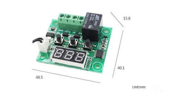 W1209 Dijital Termostat Sıcaklık Kontrol Devresi Sensörlü - 2