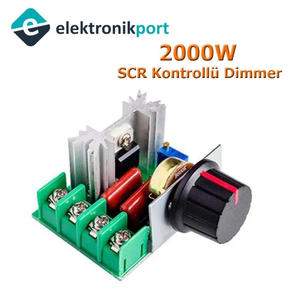 Voltaj Regülatörü Dimmer 2000W 220V AC  Yüksek Güç ürün görseli