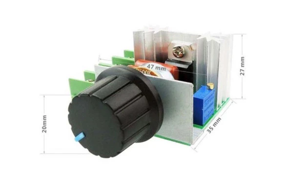 Voltaj Regülatörü Dimmer 2000W 220V AC  Yüksek Güç - Resim 2