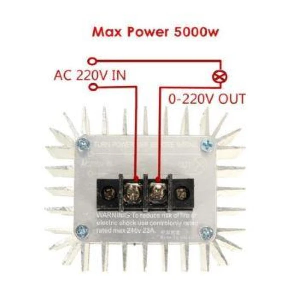 Motor Dimmer Hız Kontrol Kartı 5000W AC 220V - Resim 2