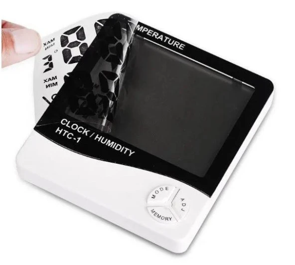 HTC-1 Dijital Termometre Sıcaklık Ve Nem Ölçer Masa Saati Alarm - Resim 2