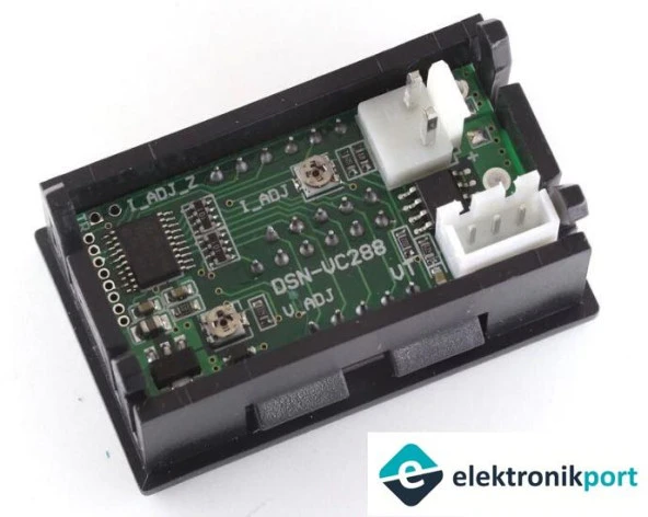 Dijital voltmetre ampermetre DC 100V 10A  0.56 inch  (mavi + kırmızı) çift renk LED gösterge - Resim 7