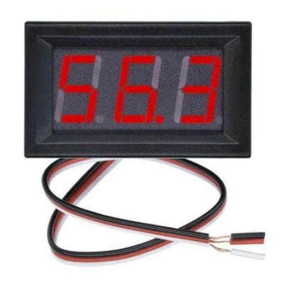 Voltmetre DC 0-100V Panel Tip Kırmızı 0,56 İnch ürün görseli